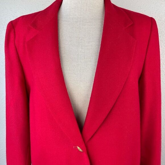 Pendleton Petite Red Wool Dress Jacket Size 10 EUC - Picture 2 of 6